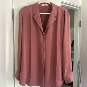 Women's Mauve Button-Up Blouse
